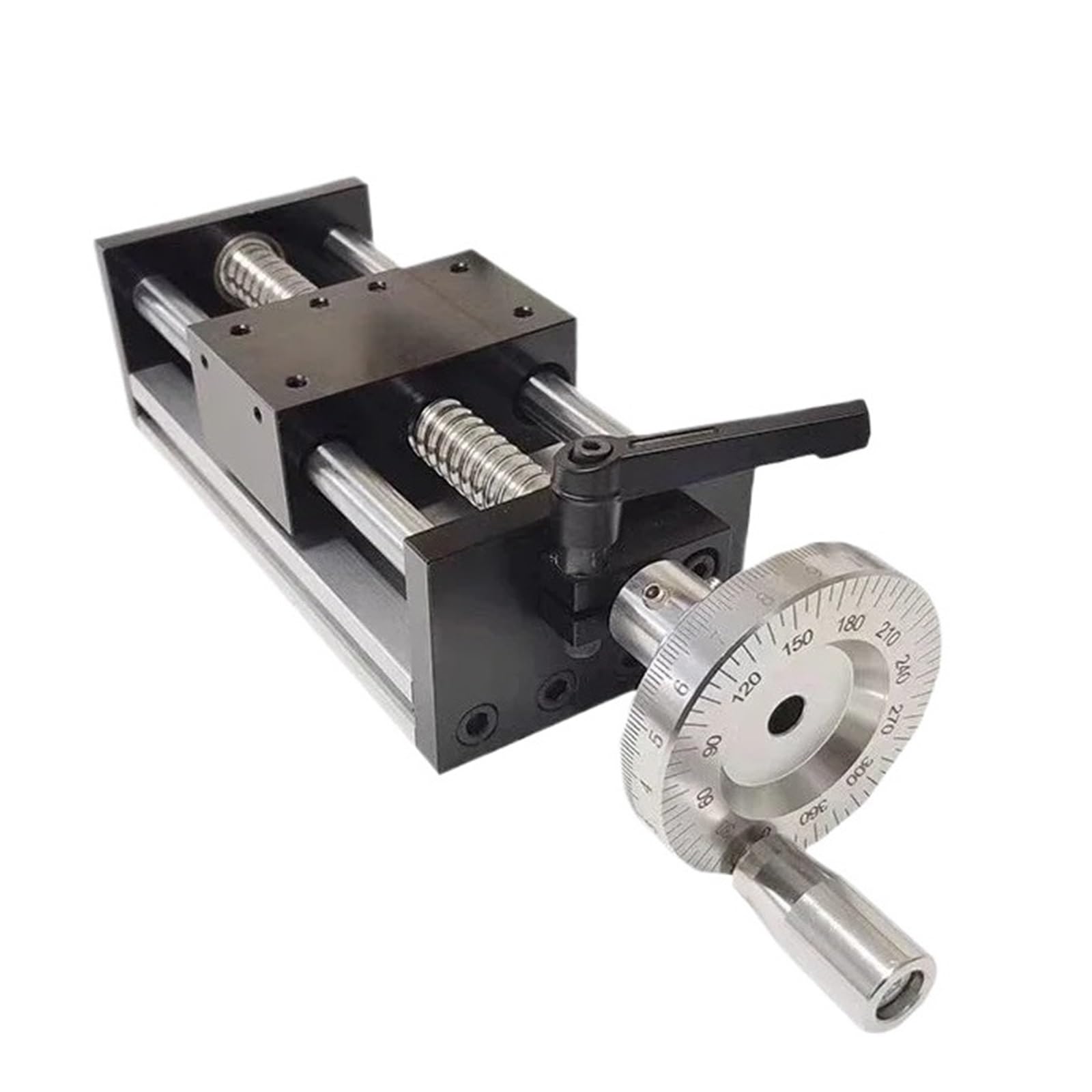 Metal Ball Screw nut end Processing Linear Guide Manual Sliding Table 100-500mm Stroke Ballscrew SFU1204 Graduated Hand Wheel Double Optical 3D Printer(500mm)