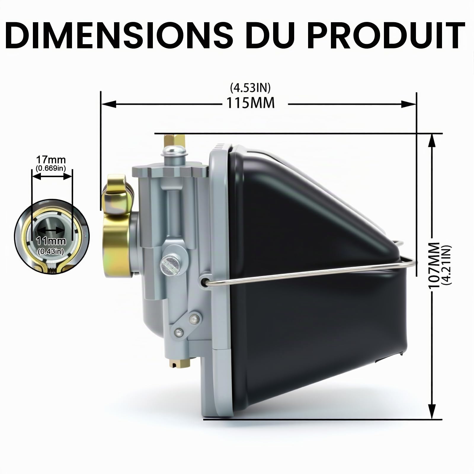 MBK 51 Carburateur 12 mm 2 temps AR2.12.705 AV88 AV7 Carb pour MBK 40 AV48 AV49 H50 AV68 AV88 AV7