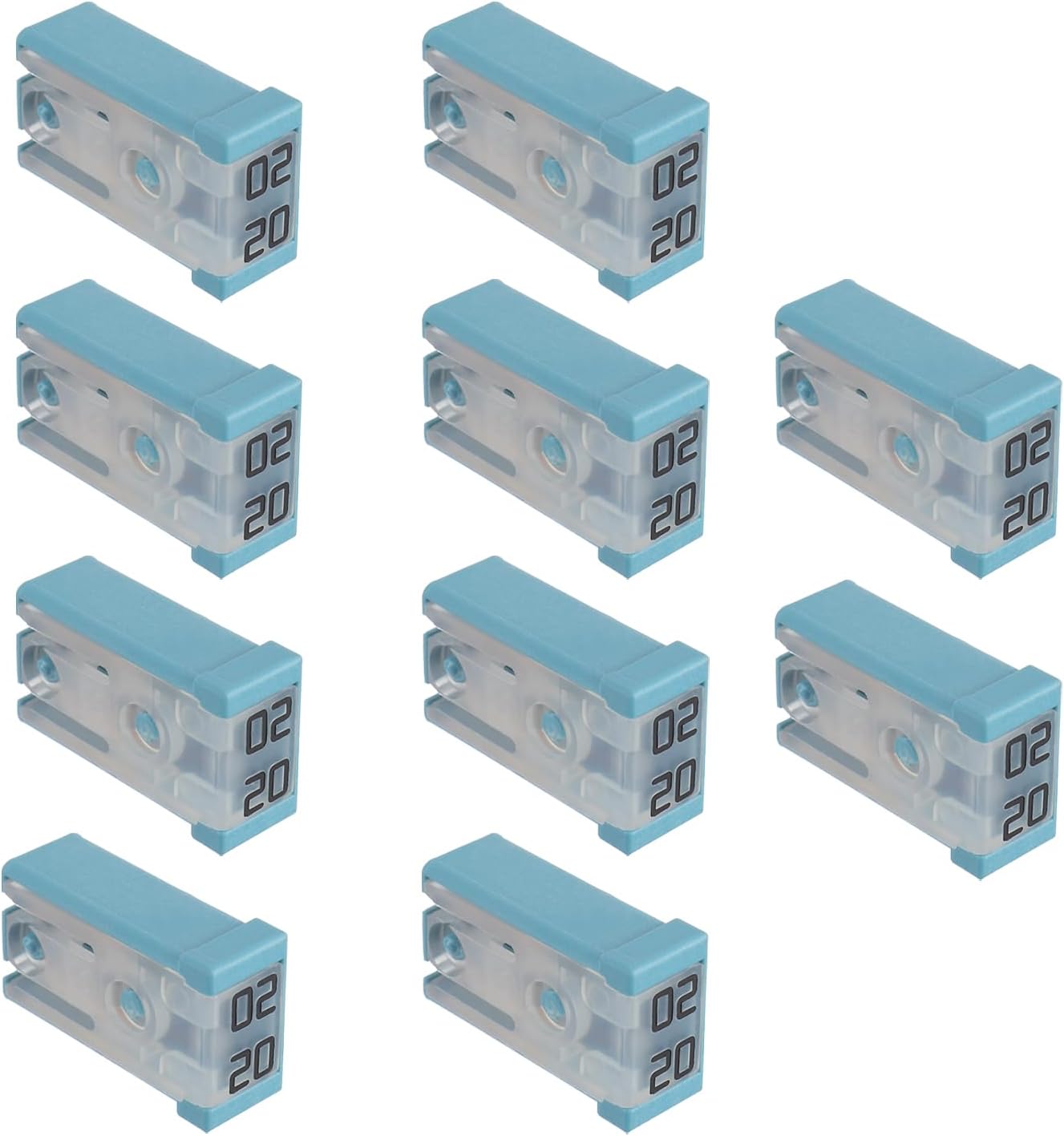 - 20A 32V Mini Slotted Automotive MCASE Shaped Cartridge Fuse Kit(Pack of 10pcs,20A)
