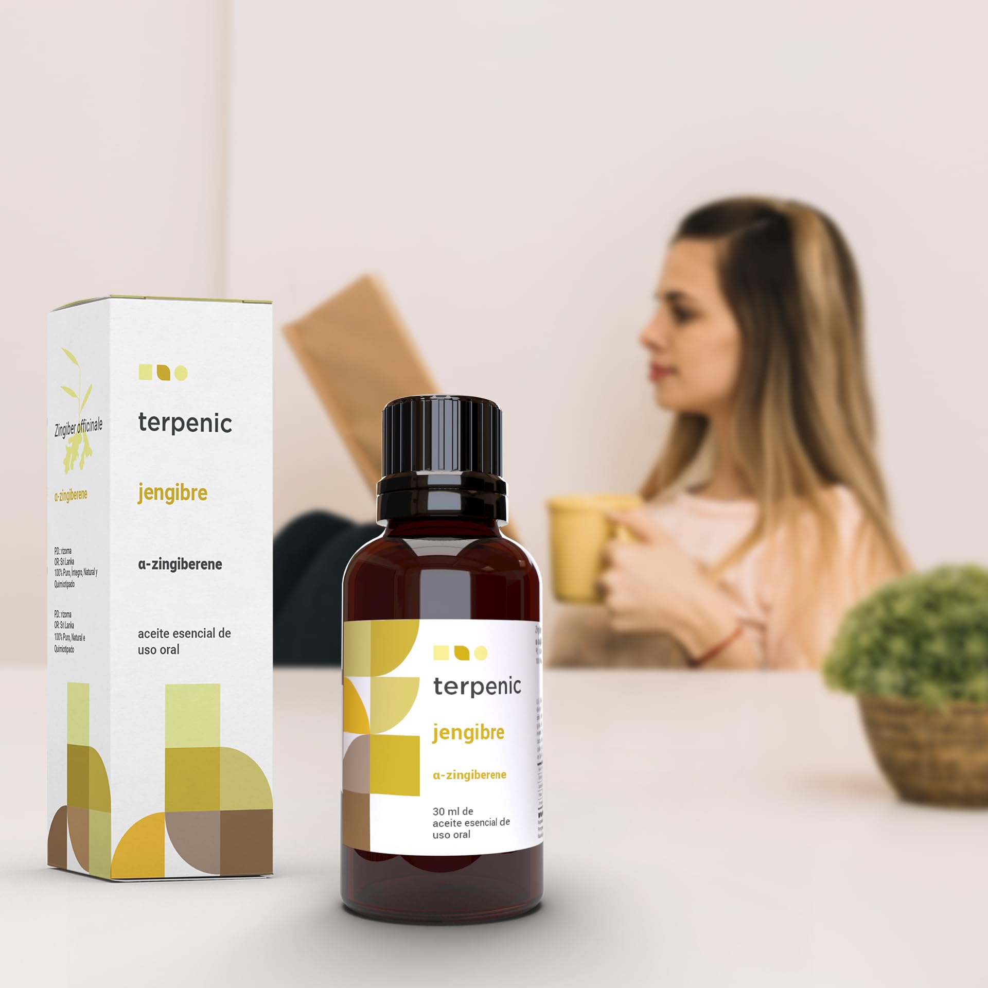 TERPENIC – Aceite Esencial de Jengibre (Zingiber officinale) – 30 ml – Uso Oral – Vitalidad y bienestar digestivo