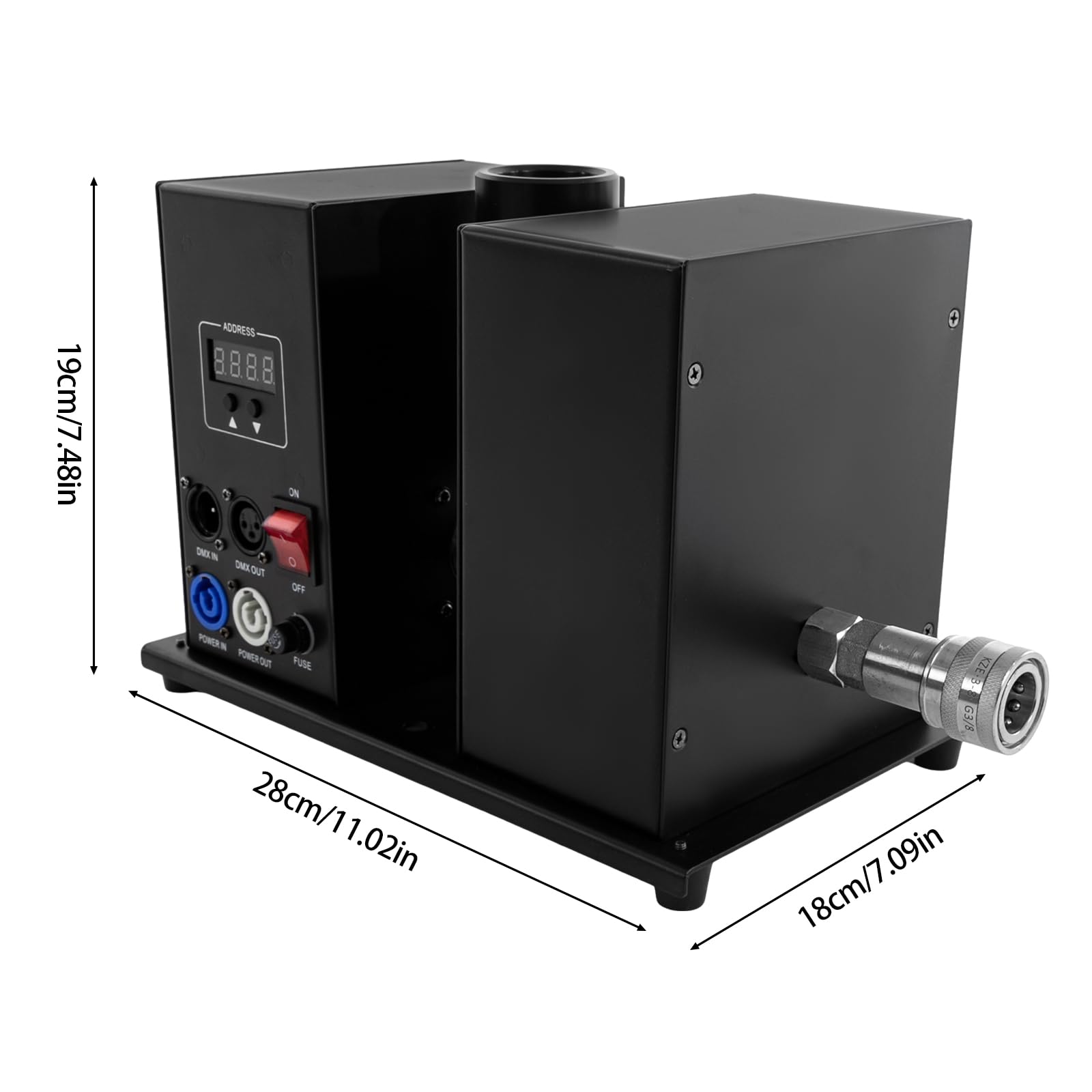Máquina de columna de aire, boquilla de CO₂, máquina de chorro de CO2, el ángulo de pulverización se puede ajustar 180 °, para escenarios, bodas, bares, rendimiento musical