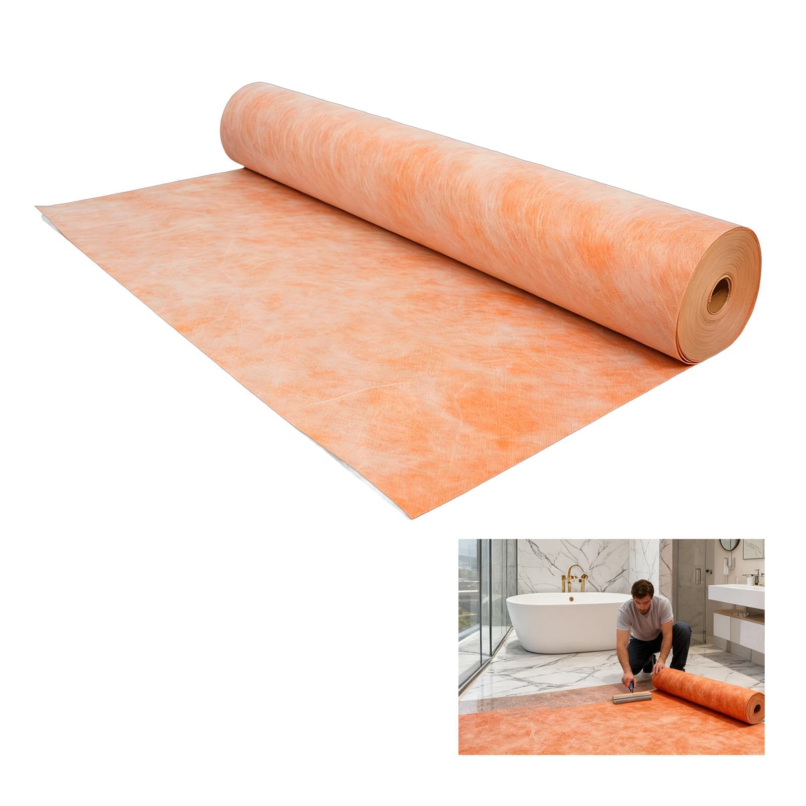 1x10m Waterproof Membrane, 0.6mm Thick Underlayment Polyethylene Sheet