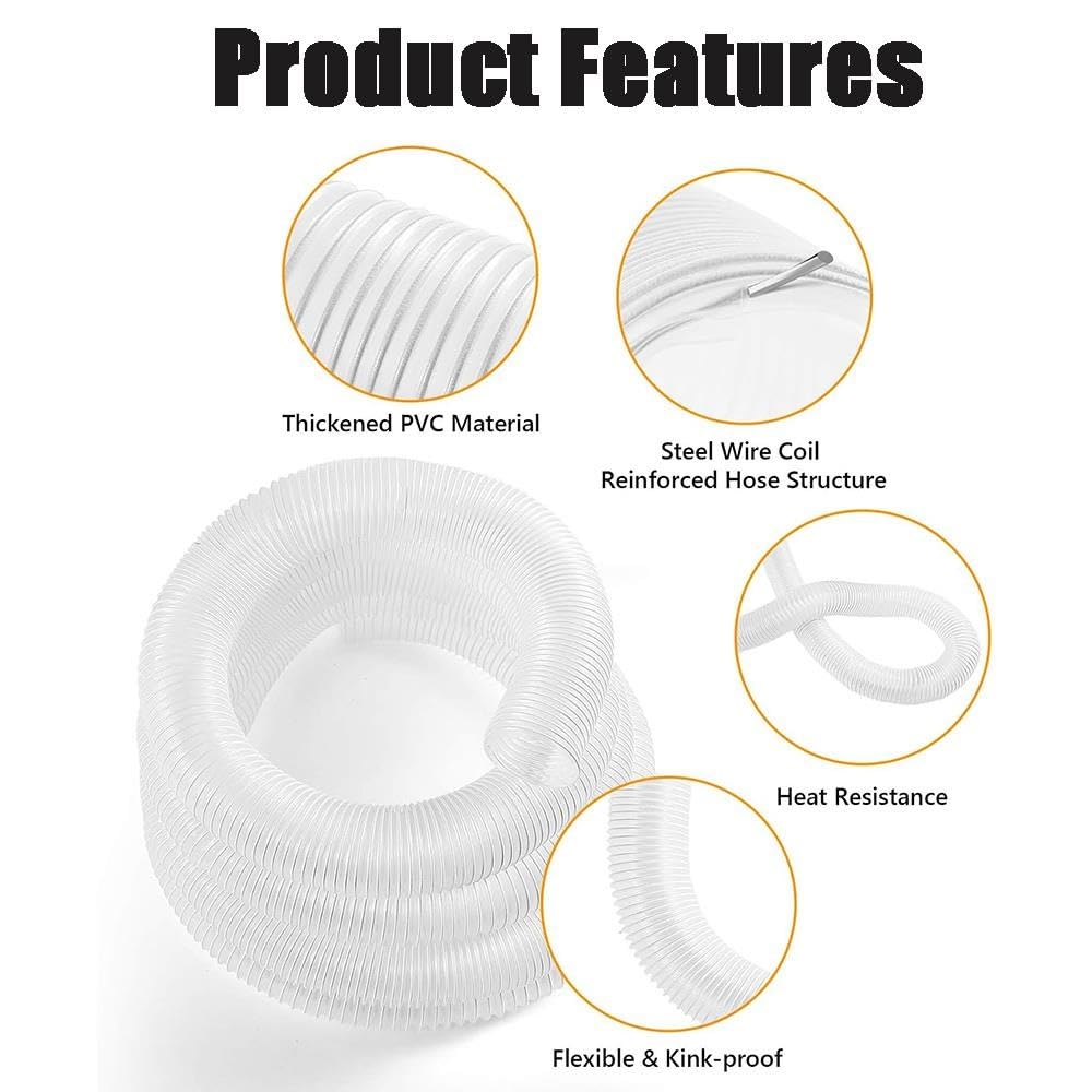 50mm Manguera Colectora De Polvo En Espiral De PVC Transparente