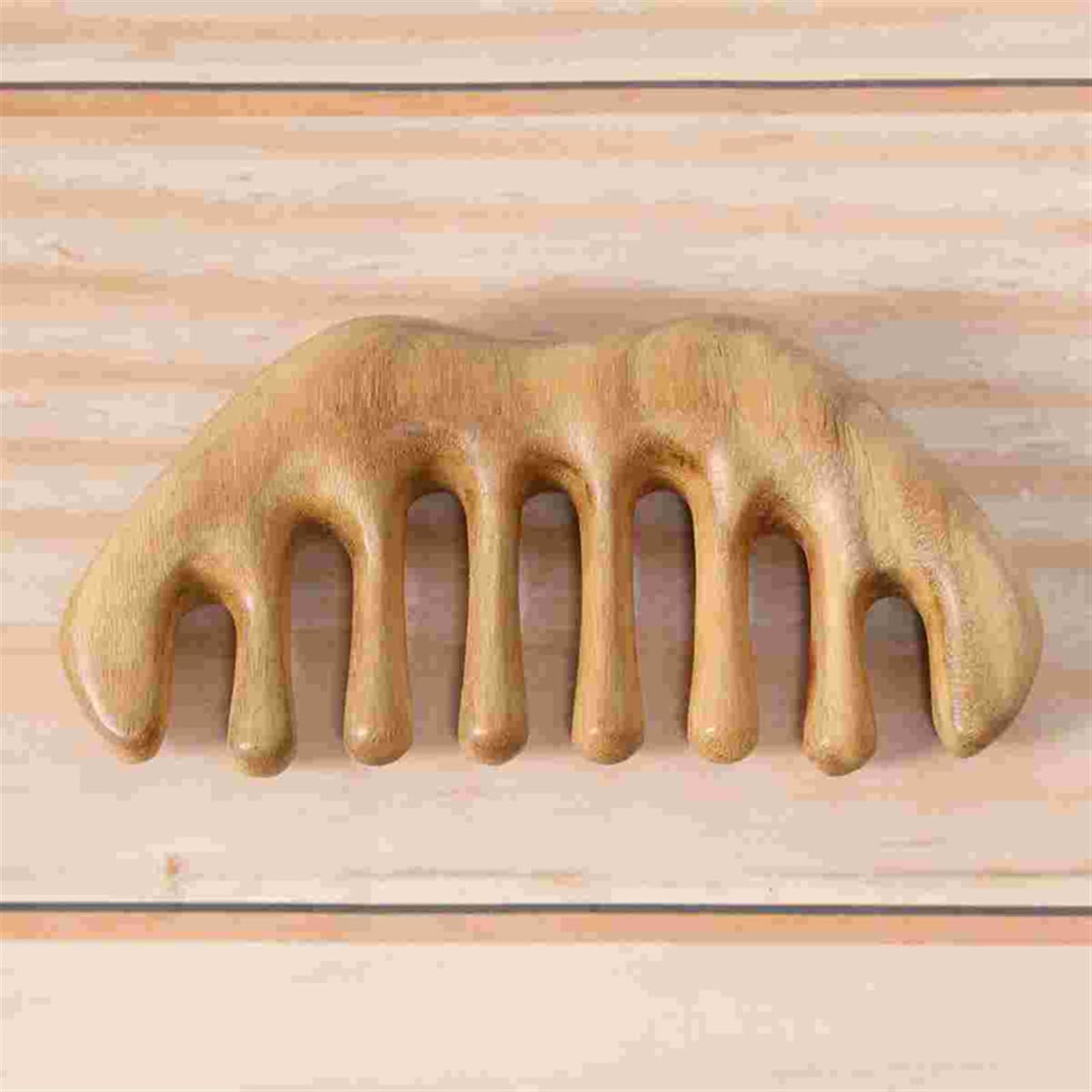 Massagekamm Sandelholz Haarausfall Augen Schulter und Nacken Beauty Lifting Breitzahniger Holzkamm 1St (Color : Wooden Comb A)