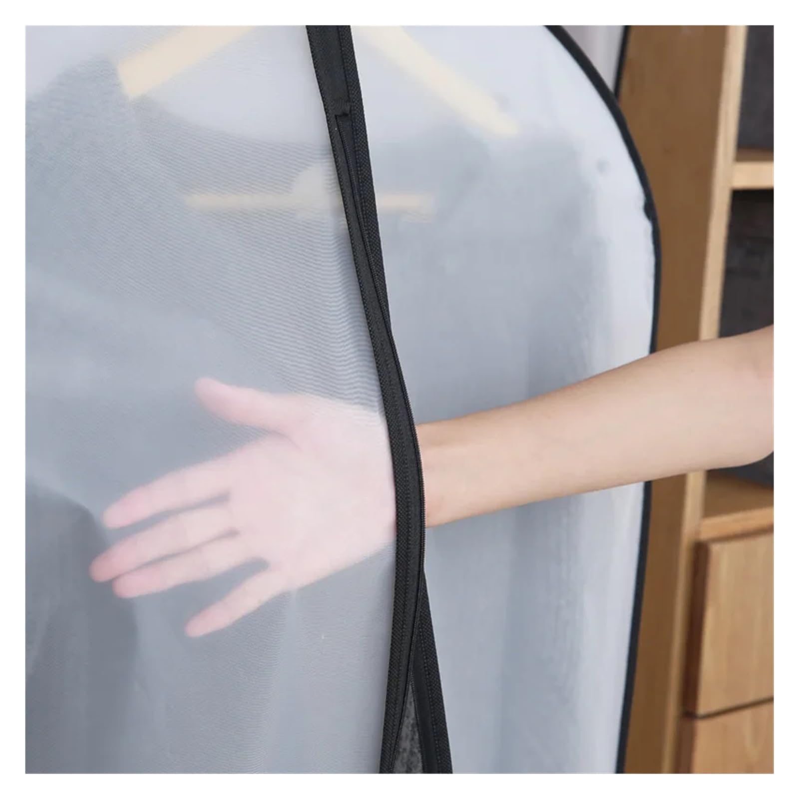 fundas para ropa 5PCS ​Dust Proof Garment Protector Cover Bag Clothes Suit Coat Dust Fully Enclosed With Zipper Waterproof