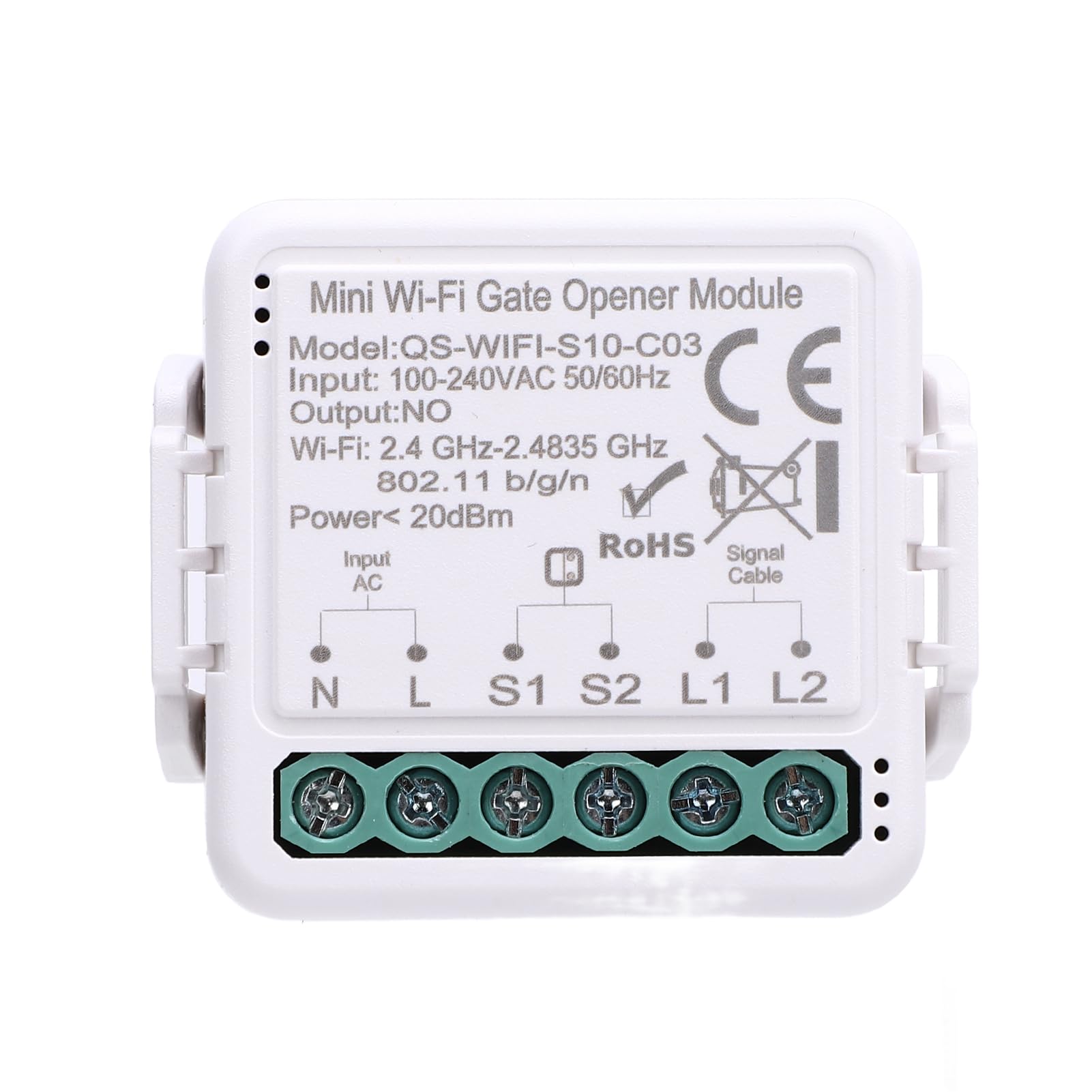 Hyuduo Abridor de Puerta de Garaje Inteligente Wi-Fi, Control de Voz Compatible con, Control Remoto, Función de Temporizador para Automatización del Hogar (QS-WIFI-S10-C03)
