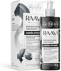 Máscara Facial Purificante Carvão Ativado Raavi 110g