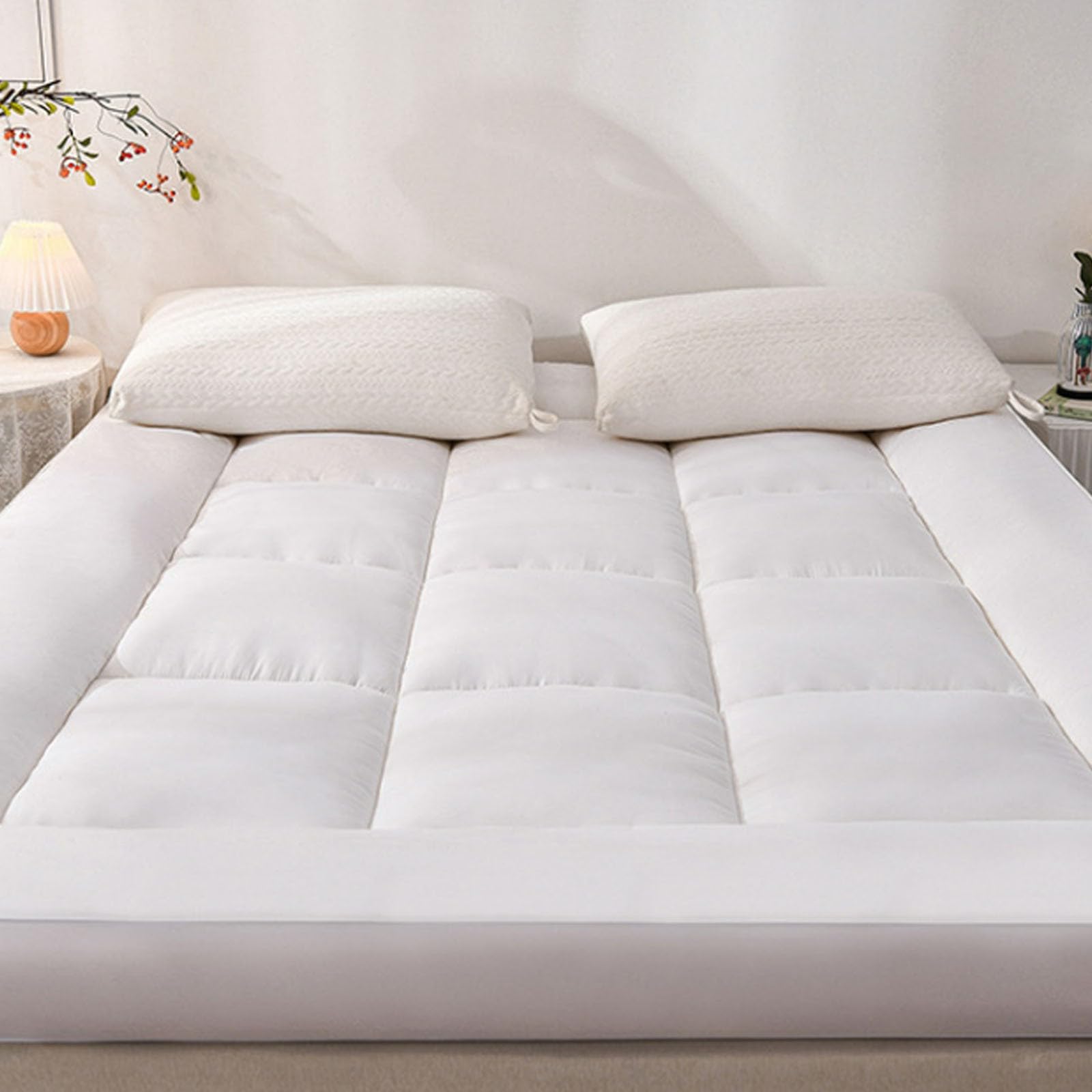 Materasso futon Giapponese Spesso Trapuntato per Soggiorno, Campeggio, dormitorio e Comfort in Viaggio(Gray,90 * 190cm)