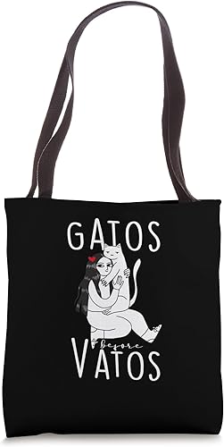 Gatos before Vatos Funny Valentines Cats - Bolsa de mano española