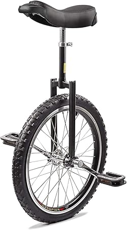 20 inch Junior Unicycle High-Strength Manganese Steel Fork, Adjustable Seat, Aluminum Alloy Buckle Black