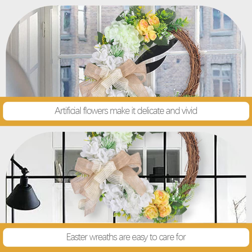 GALPADA Künstlicher Blumenkranz Für Haustür Osterdekoration Aus Rattan Hängender Türkranz Mit Kunstpflanzen Frühlingsblumenkranz Für Fenster Und Feste