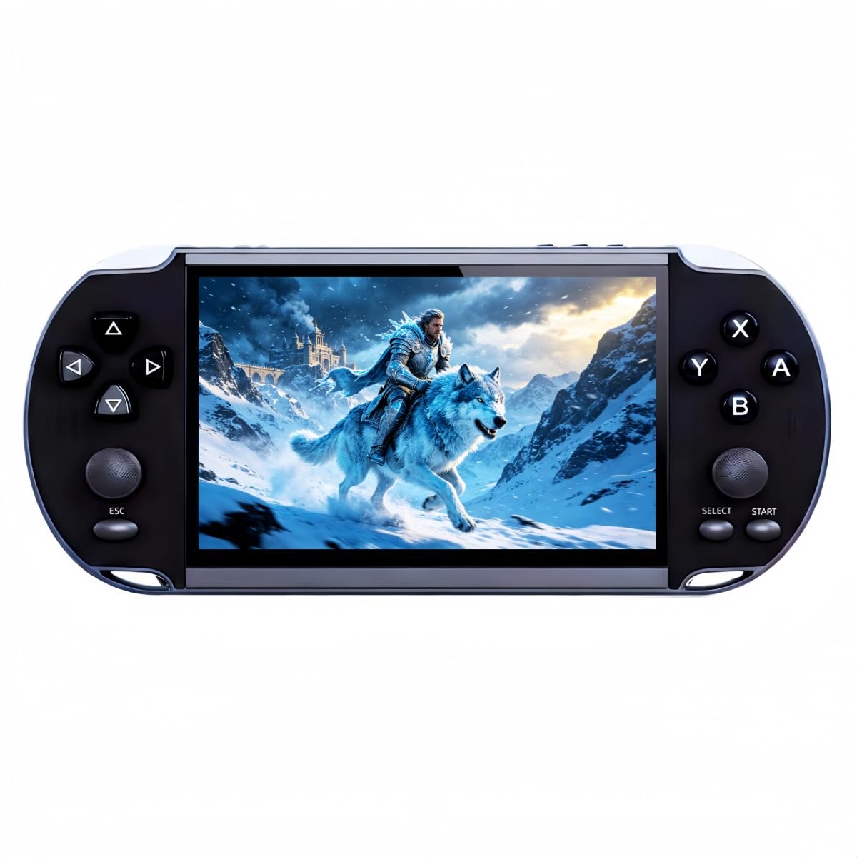 HLF Console per videogiochi multifunzione da 5,1 pollici integrata 4000 giochi retrò portatile supporto portatile Arcade MAME emulatore multiplo giochi archiviabili MP3/4 e-book uomini/bambini (nero)