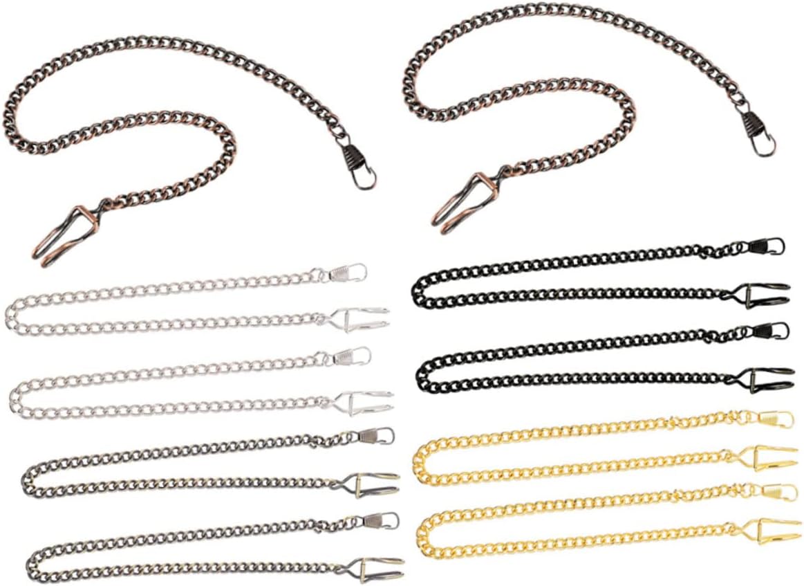 30pcs Vintage Pocket Watch Chains Antique Alloy Watch Chains Colors and Lightweight for Formal and Casual Attire for Collectors and Projects