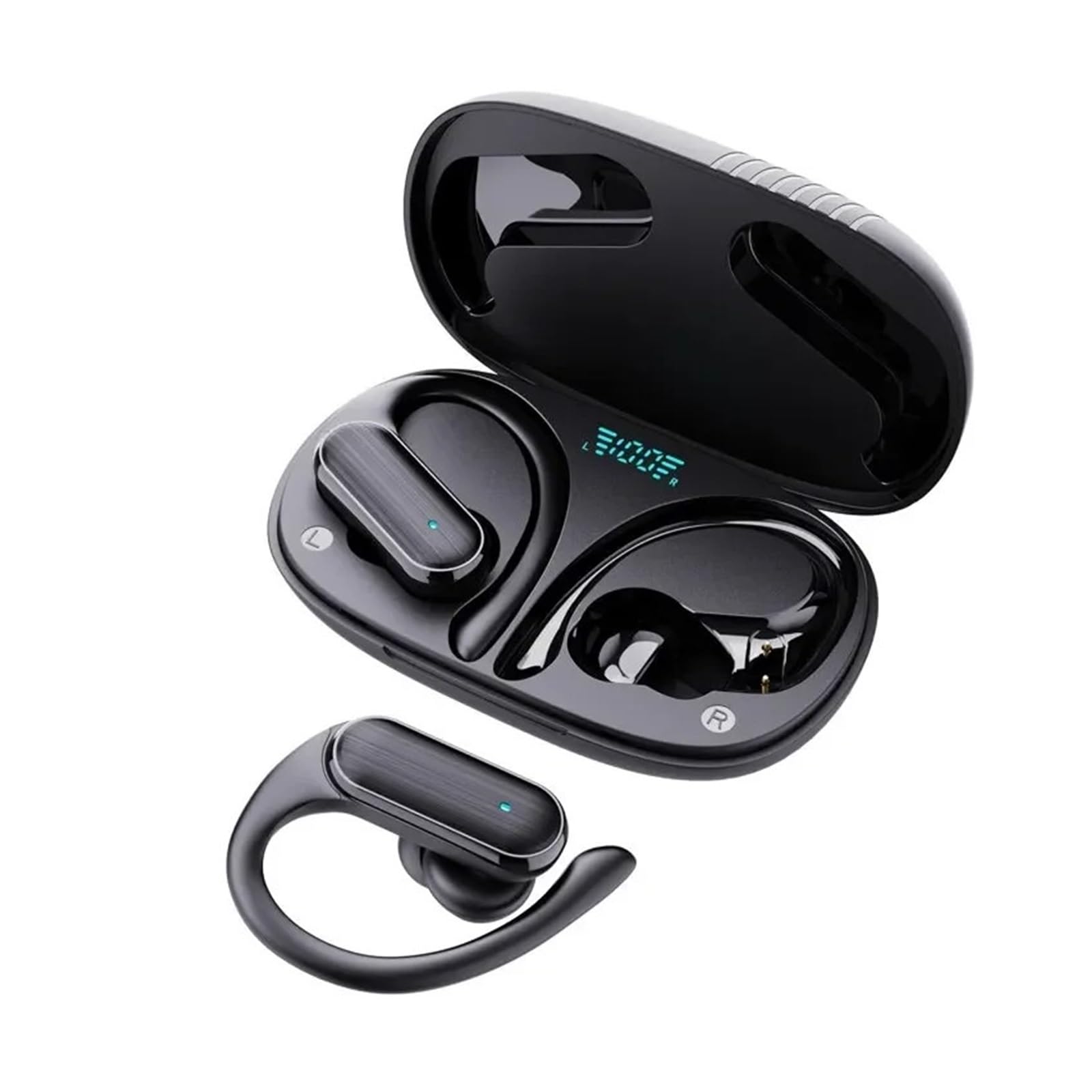 Auricolare Bluetooth V5.3 Auricolari Cuffie con microfono Cuffie Auricolari sportivi Anti-sudore(Blue)