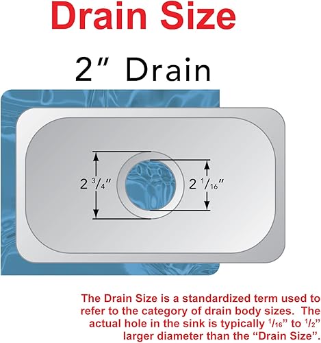 Miniatura 5 de Ambassador Marine - Fregadero rectangular (acabado cepillado), acero inoxidable 304, drenaje de 2 pulgadas, SoundKOTE, 14-12 x 14-12 pulgadas,