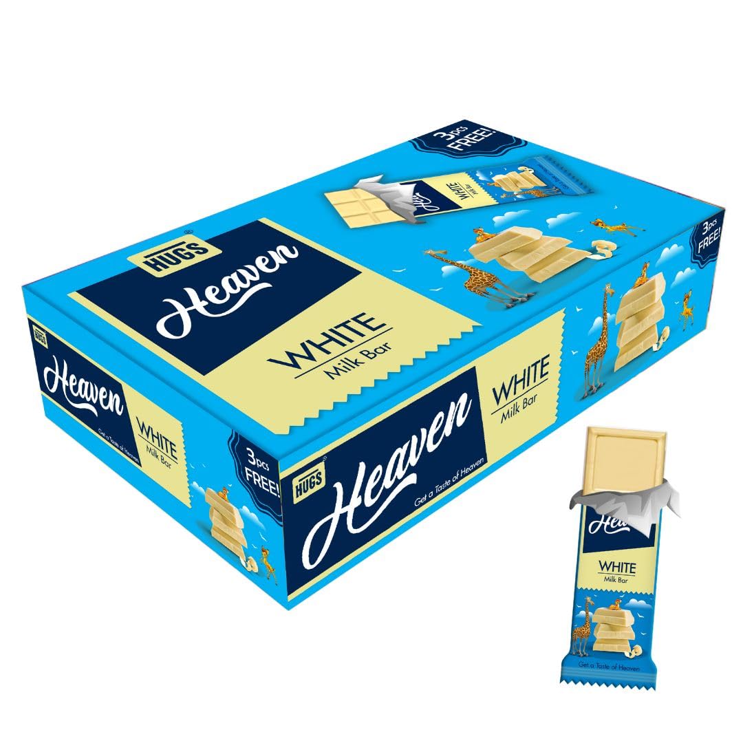 Hugs Heaven White Milk Chocolate Bars|White Chocolate Gift Box (30+3 Pcs) - 330 Gram (B0CQQQW64W) Amazon Price History, Amazon Price Tracker
