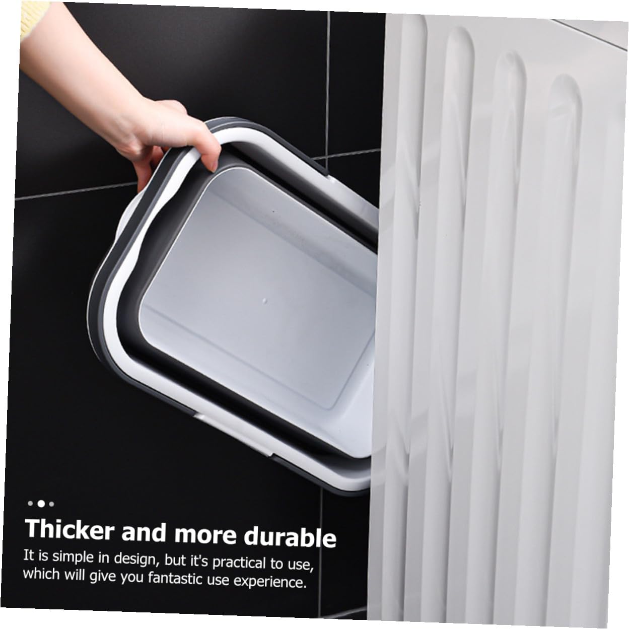 Secchio Pieghevole in Plastica per Mop Manico Ergonomico Resistente e Secchio Multiuso per Pulizia Pavimenti Pesca e Campeggio Facile da Trasportare e Conservare