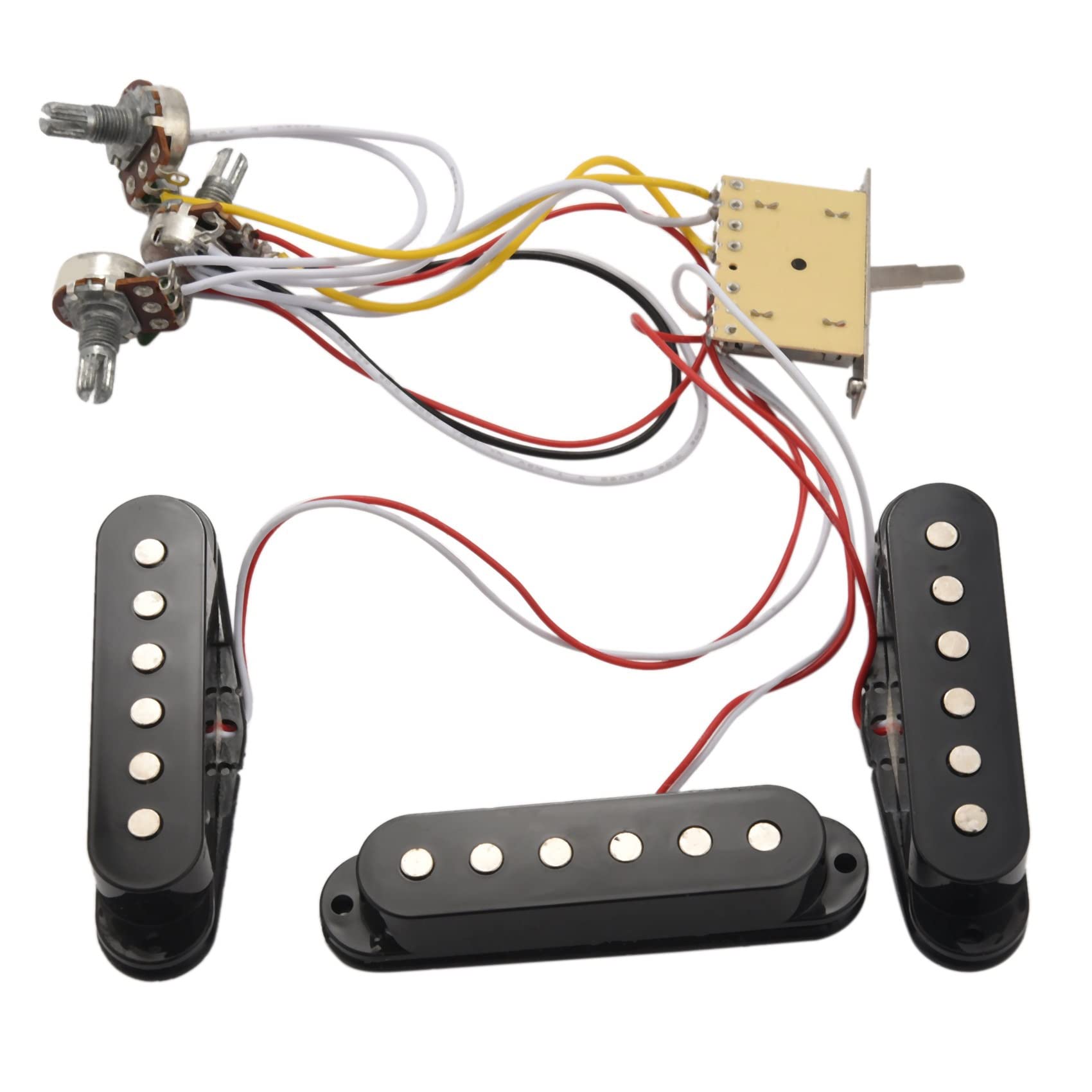 TSTS Harnais De Câblage De La Guitare Électrique Convertisseur De 5 Voies Préwired SSS Ramassage pour St Kit Faisceau câbles Guitare