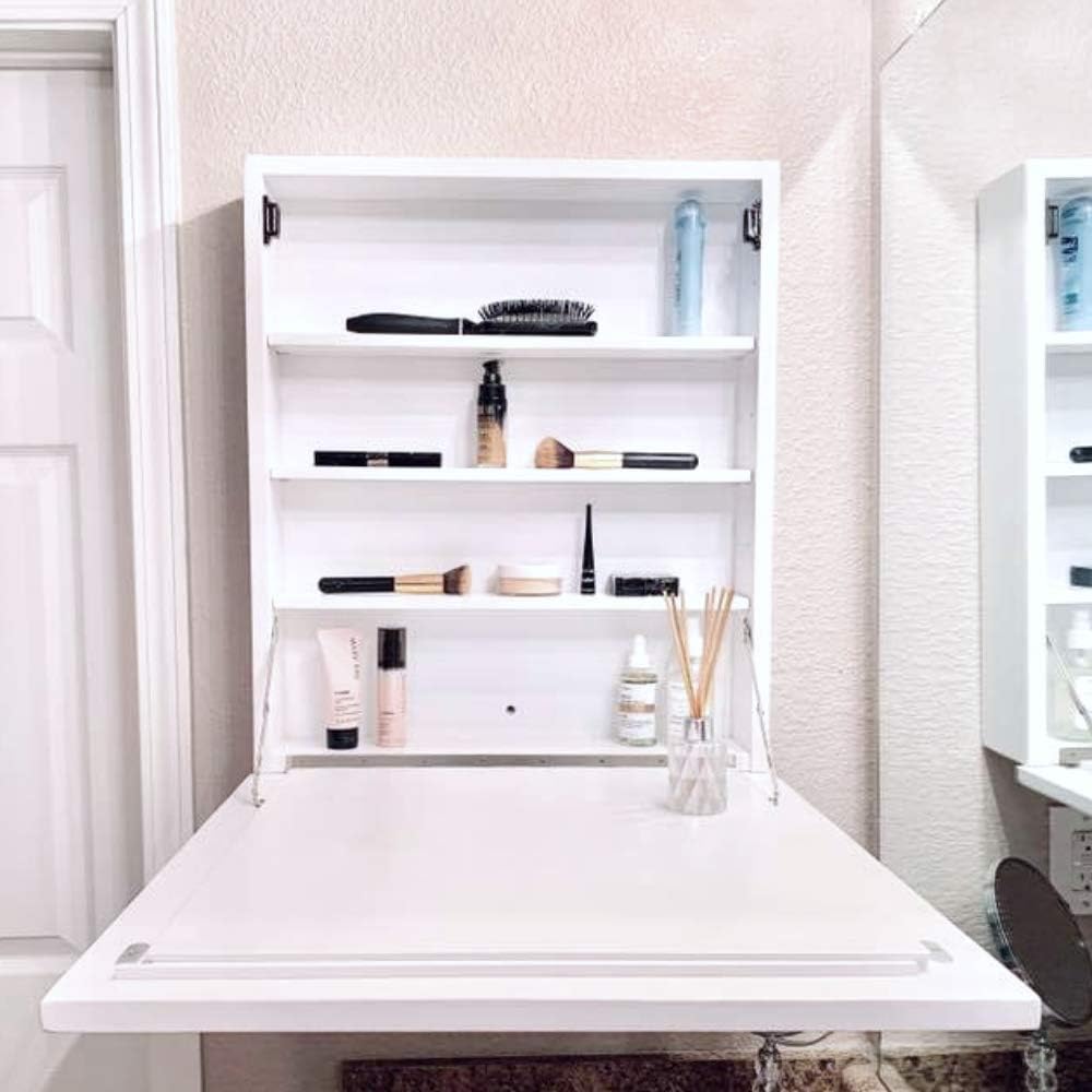 Prоmо 40% оƒƒ Flip Frame - 21 Espresso Medicine Cabinet, Wall Storage Desk, Over Toilet Cabinet, Spice Organizer