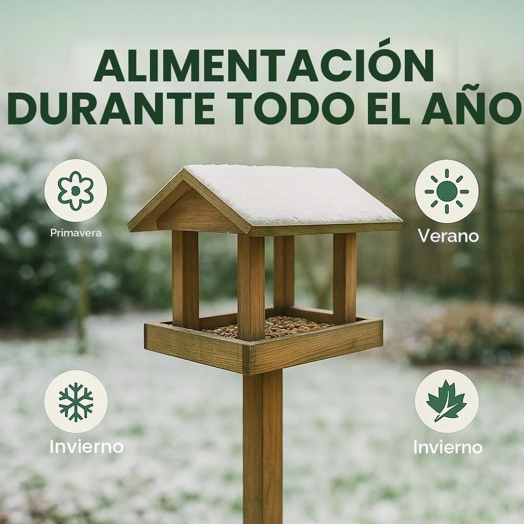GiDeli Pienso para pájaros de 30 kg, alimento para pájaros silvestres todo el año, alimento para garrapatas tanto para invierno como para verano, contiene semillas de girasol negras