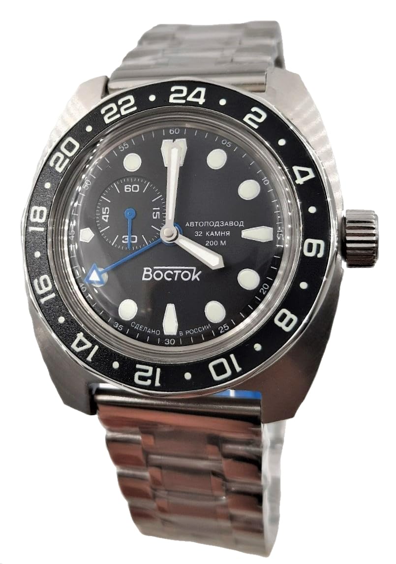 Original Mens Watch Amphibia 17036B GMT Mechanical Self-Winding Water Proof 200m