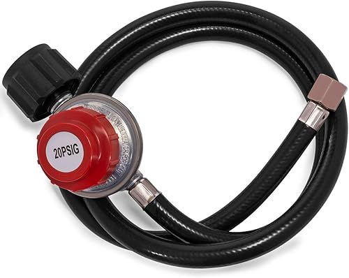 Miniatura 7 de Barton Soporte de quemador de gas de doble estufa de 130,000 BTU con regulador, patas desmontables de alta presión, propano al aire libre portátil