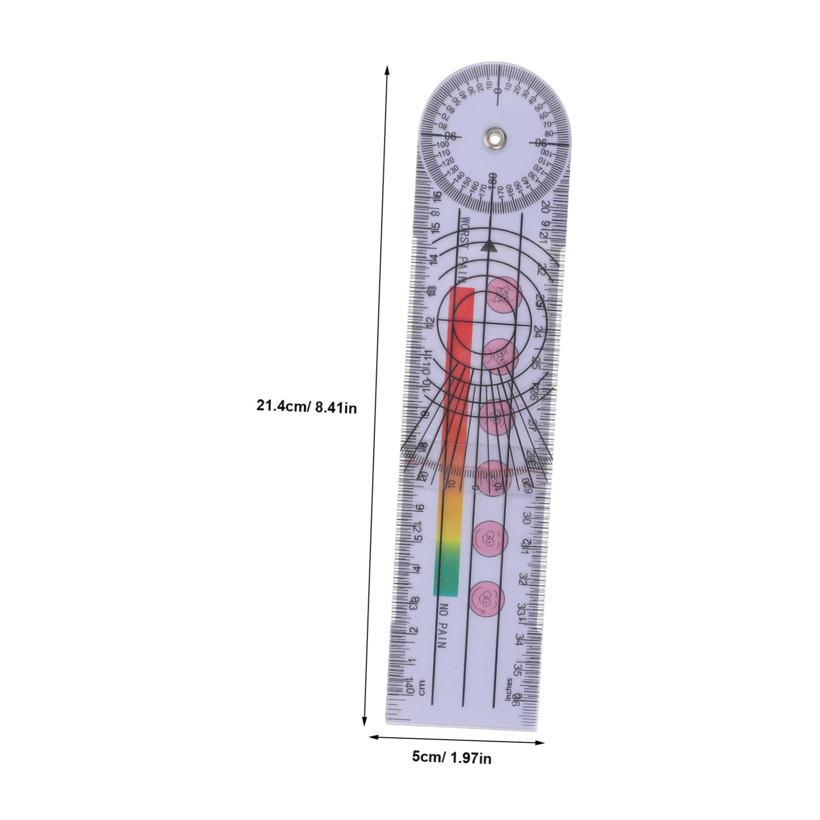 FUNOMOCYA Angle Ruler Tool Finger Goniometer Angle Finder Physical Goniometer Portable Goniometer Angle Degree Indicator Goniometer Body Measuring Architectural Ruler PVC