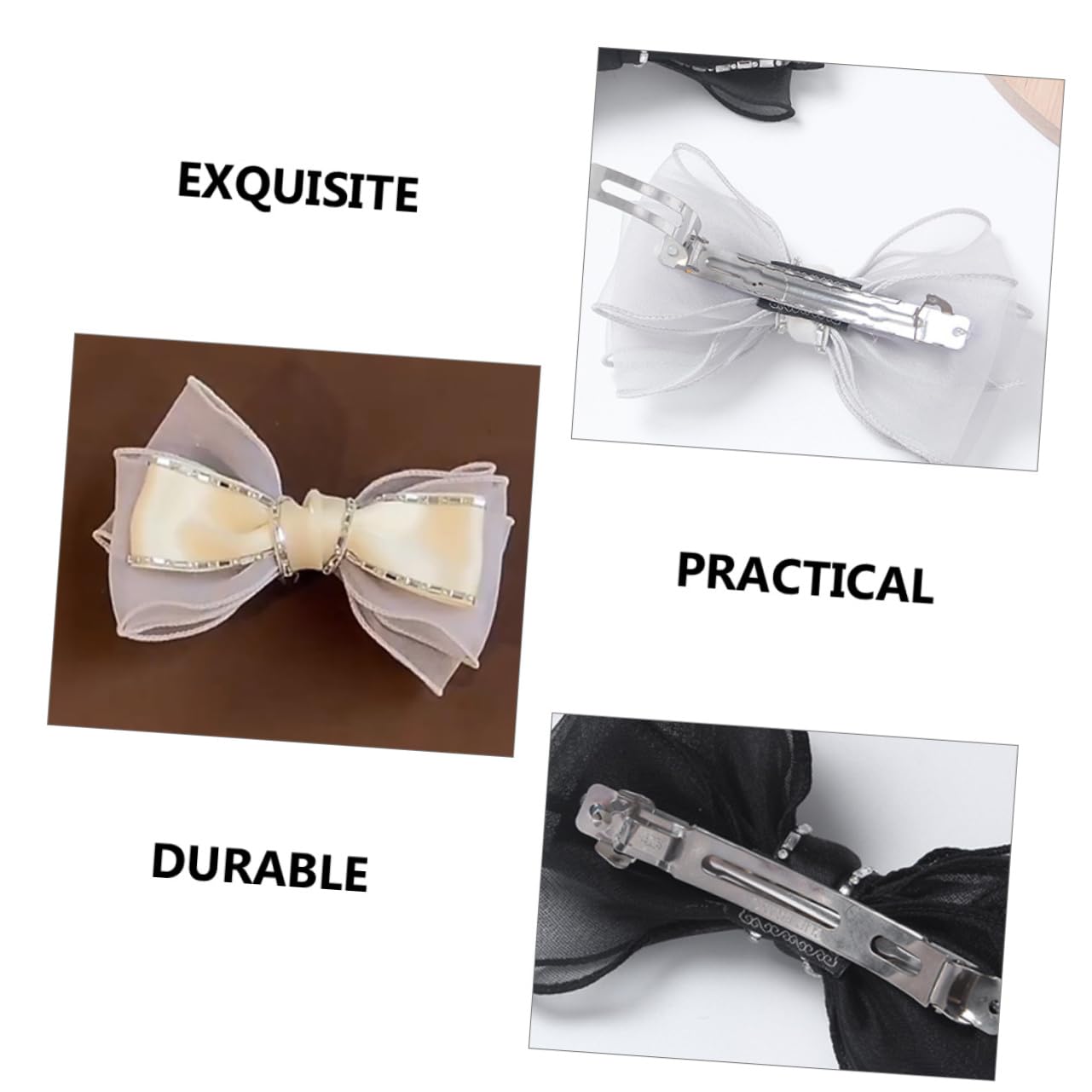 minkissy 8pezzi Fermagli Per Fiocco Con Strass Per Donne e Ragazze Accessori Eleganti Per