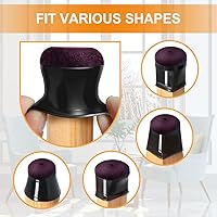 Vista 34 de 24 protectores de suelo para patas de silla para suelos de madera dura, cubiertas de silicona para proteger suelos de baldosas de madera, parte