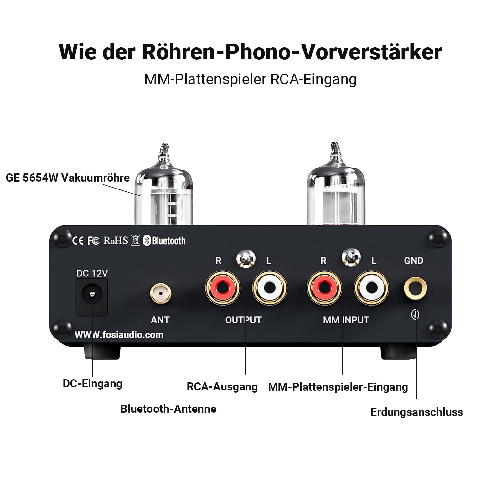Fosi Audio Box Serie Phono Vorverstärker für MM Plattenspieler (Box X3)