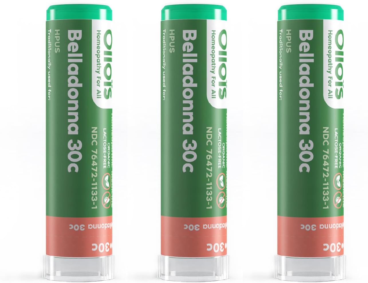 OLLOIS Belladonna 30C Organic, LactoseFree, Kosher