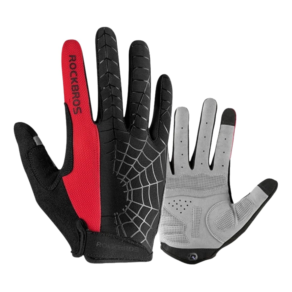 Cycling Gloves Spring Gloves, Full Finger Breathable And slip Unisex -Redd-s