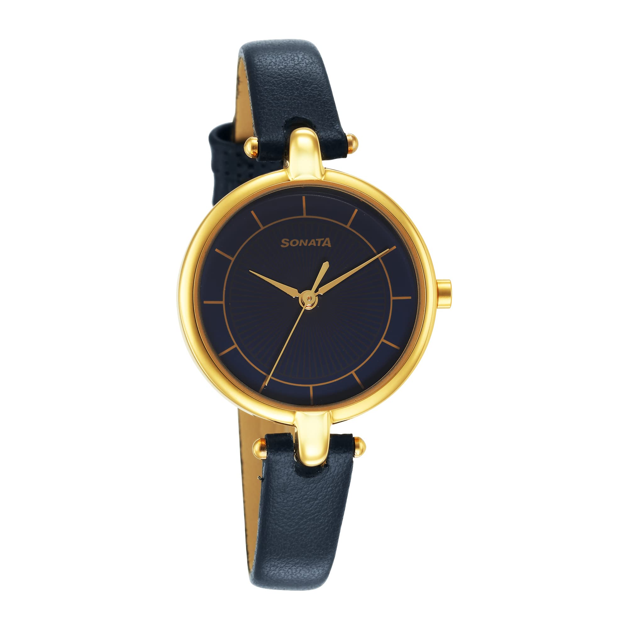 Sonata Gold Edit Blue Dial Women Watch with Leather Strap-NR87043YL03W (B0B5LJWMRQ) Amazon Price History, Amazon Price Tracker