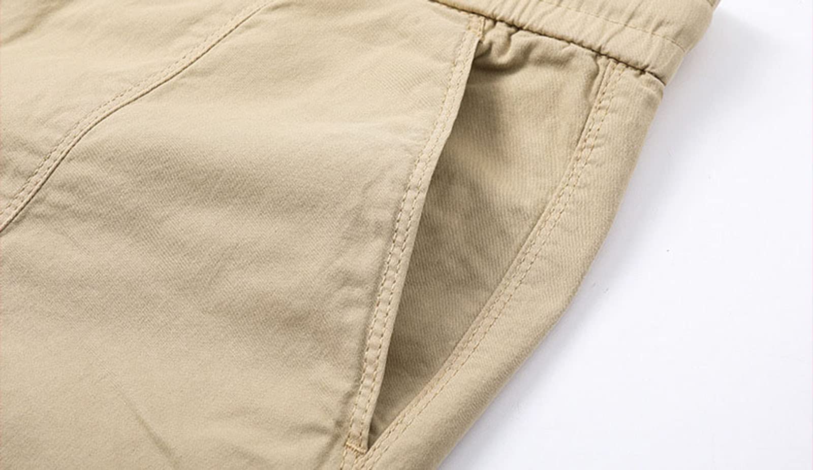 WWricotta Pantaloncini Cargo da Escursione Uomo – Vita Elastica, Cotone Leggero, Asciugatura Rapida, vestibilità Rilassata/A