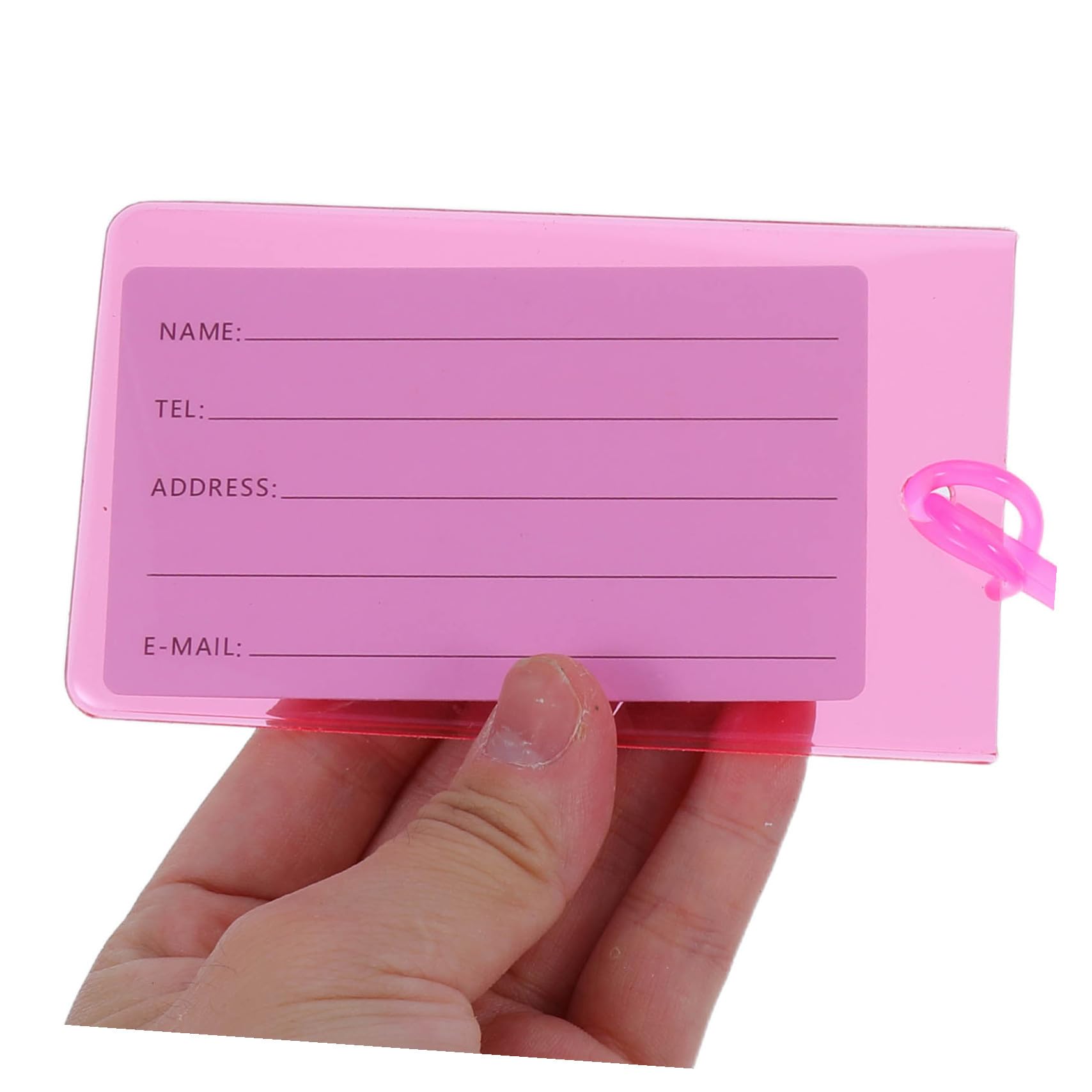 Homoyoyo 100 Stück Pvc Kofferanhänger Wiederverwendbar mit Adressschild für Koffer und Golf Taschen für Reisen und Flughafen Check