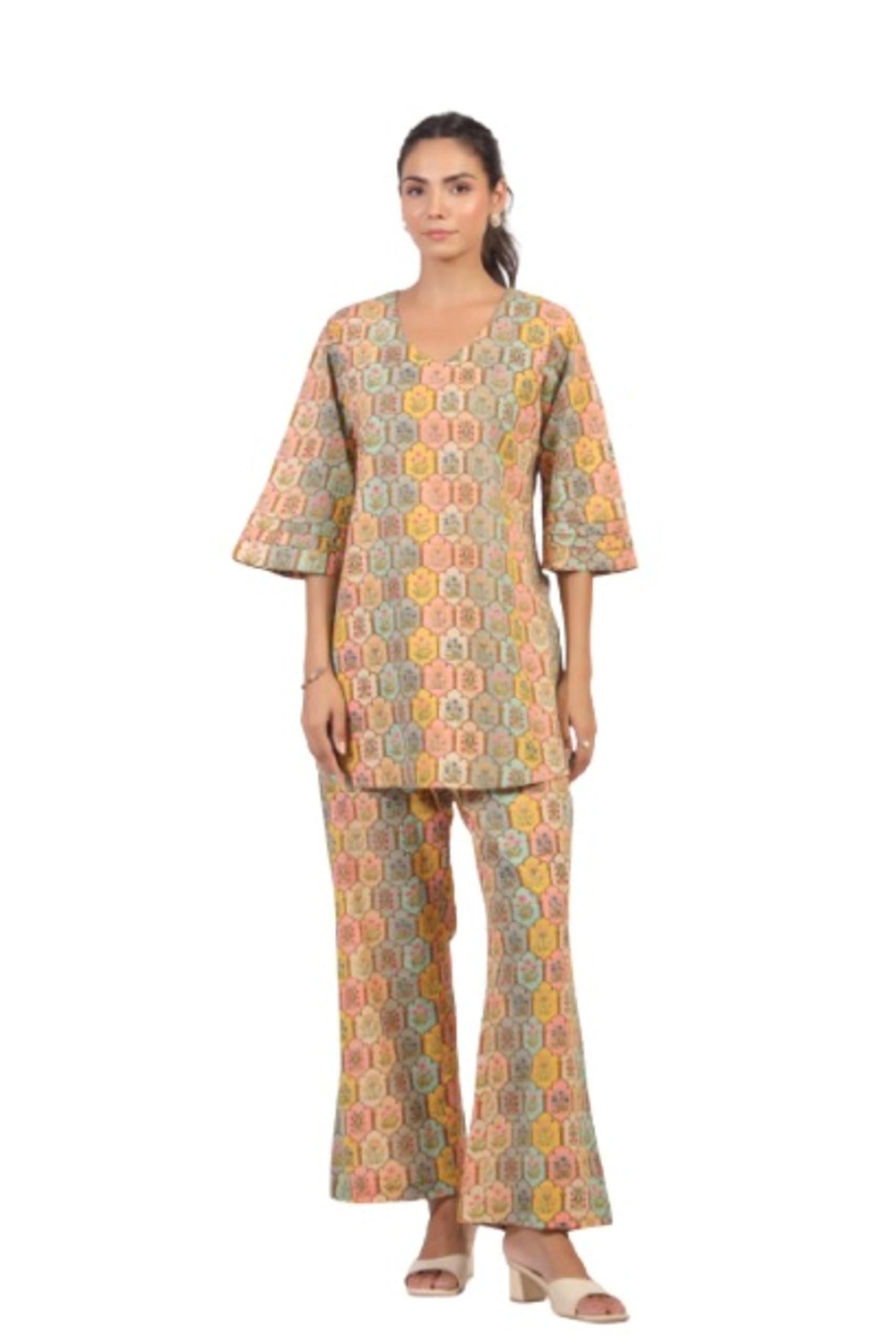 Vibrant Jharokha Cotton Co-ord Set for Women-image-49
