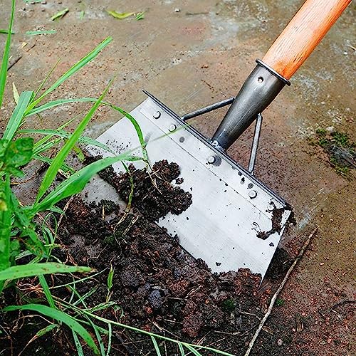 農場の除草植栽シャベル雑草洗浄シャベル、屋外清掃シャベル、草取りグッズ ガーデンスクレーパーシャベル植栽農場シャベル、アイスシャベル除草植栽農場除草ツール 多機能シャベル 草刈り スクレーパー裏庭の除草、ほぐし、農場の植栽用 (20cm)