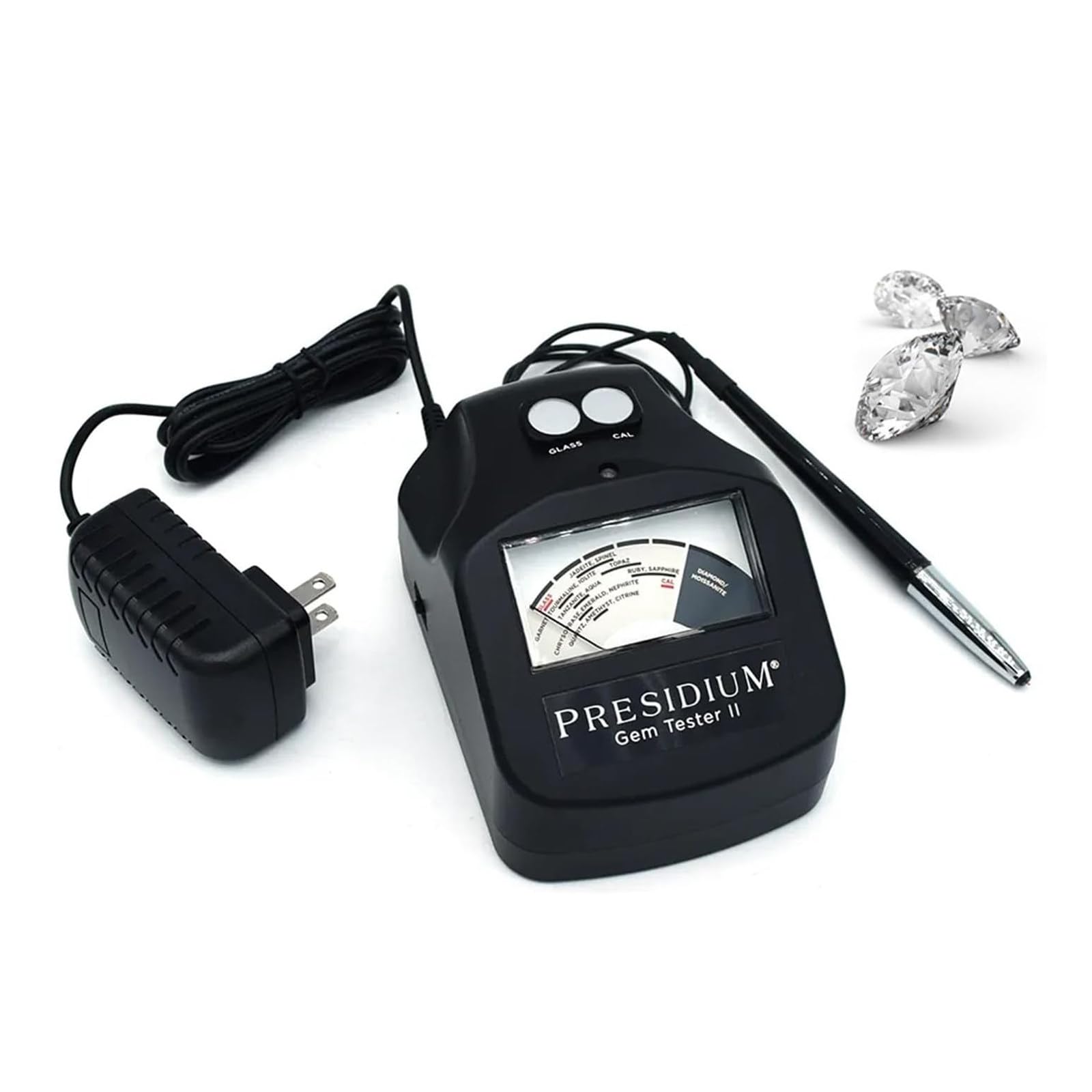 HajMyrdonyx Diamond And Moissanite Tester, Professional Diamond Detector, Diamond Tester With Assisted Thermal Calibration, Gem and Jewelry Tester with 0.6mm Probe 16 Gemstone Identification