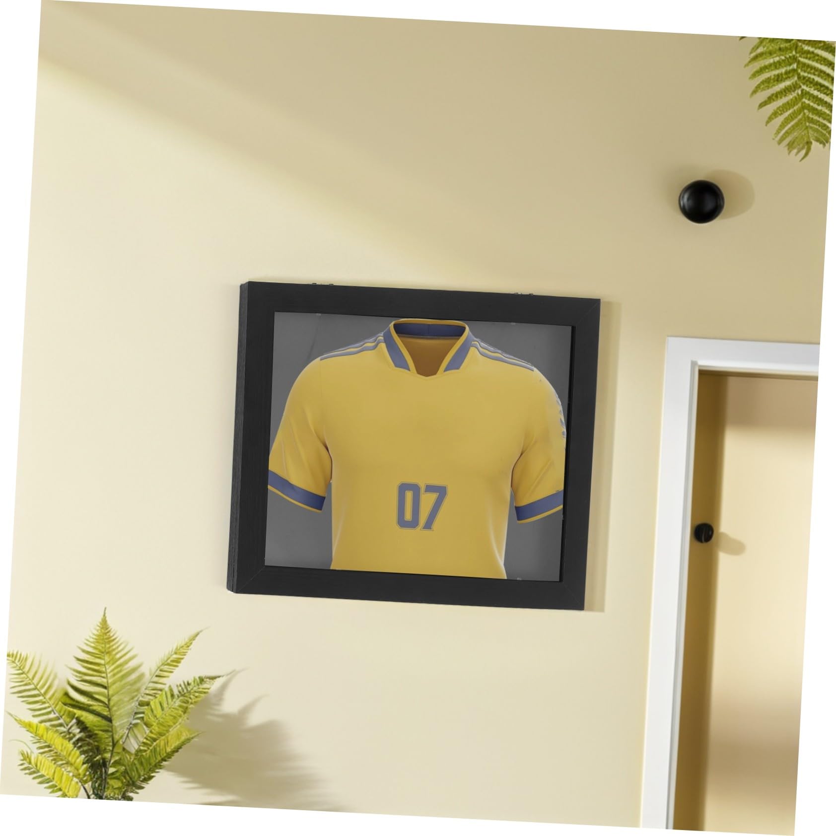 Genérico Marco De Camiseta De Fútbol, ​​caja De Memoria De Exhibición De Marco De Imagen De Caja Profunda 3D De Madera Extra Profunda, Duradera Y Práctica For Exhibir Camisetas