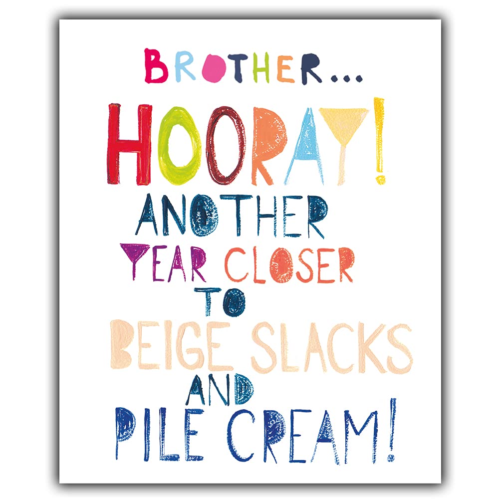Emotional Rescue Brother Birthday Card, Funny Birthday Card For Brother, Happy Birthday Brother Card, Hooray, Paper Salad, Funny Card For Brother Birthday, Multi, ZFPW9704