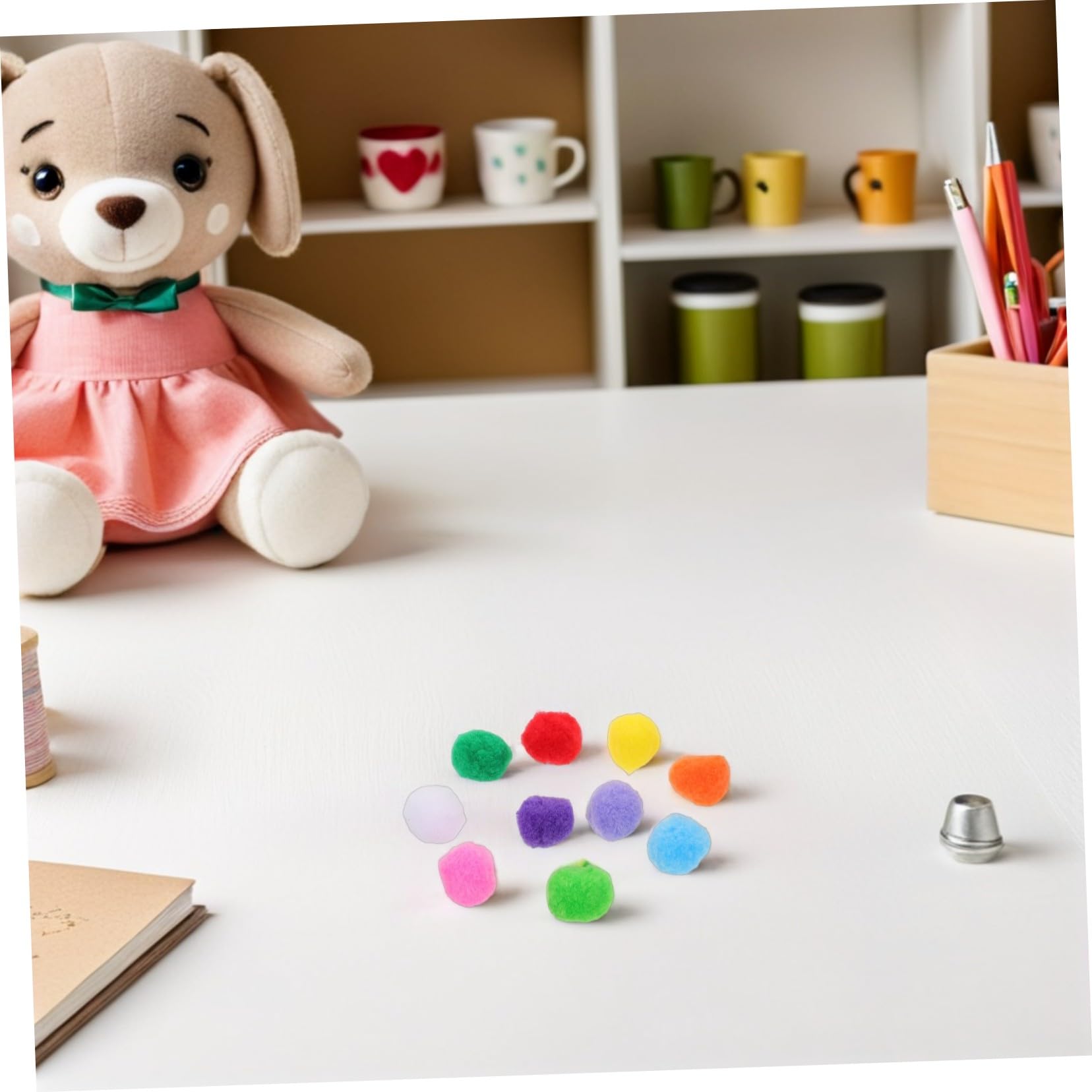 Pompons de Cheerleading en Peluche 3cm, Lot de 1000 Pièces, Multicolores