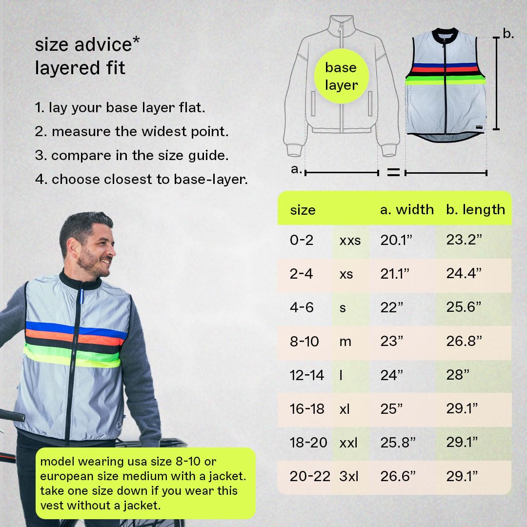 gofluo. - Chaleco reflectante Darkchamp - Chaleco reflectante - Chaleco reflectante - Visible en la oscuridad para excursionistas, correr, bicicleta - Grey Reflective -, gris, L