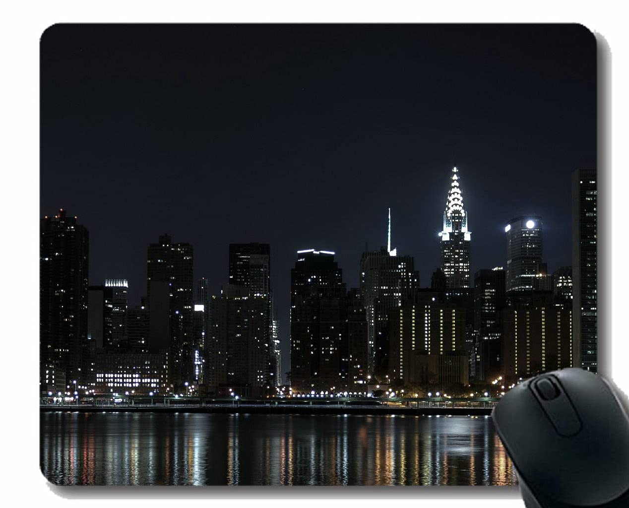 Gaming Mouse Pad Custom,City Chicago Sunset Skyscrapers Rubber Mouse Pad