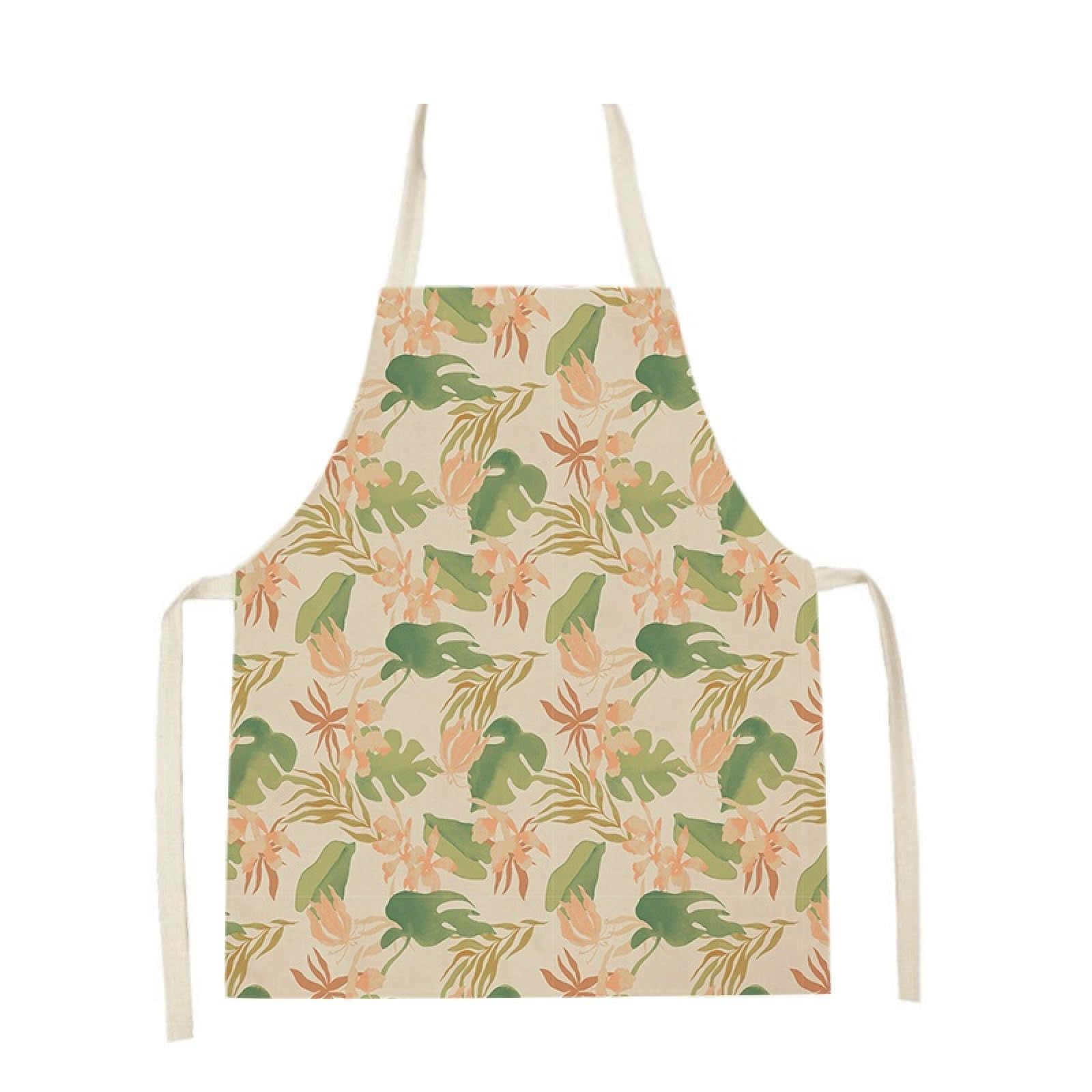 Cocina Cocina Delantal Para Hornear Estampado Floral Delantal Cocina Impermeable Resistente A Las Manchas Delantal Restaurante Cantina Cafetería Camarero Uniforme De Trabajo
