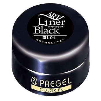 Amazon | プリジェル ジェルネイル カラーEX ライナーブラック04