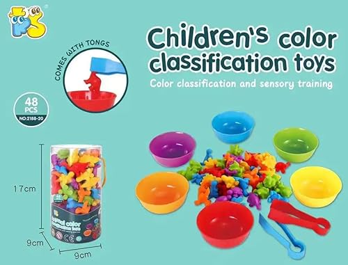 Miniatura 3 de Yummy Baby Products Juego de juguetes de figuras de clasificación, juego de clasificación de coincidencia de colores, habilidad motora fina