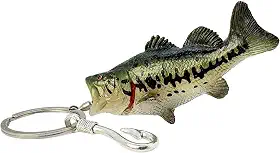 Chaveiro de pesca de robalo para presentes, chaveiro de peixe robalo para homens, chaveiro de pesca legal para amantes de pesca, pescador, para pai, namorados, meias de aniversário, Natal, acessórios