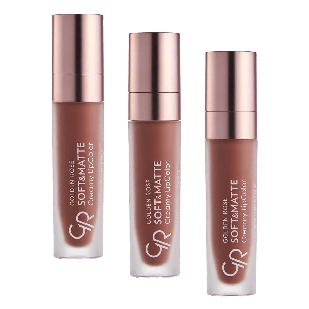 Golden Rose Soft & Matte Creamy Lipcolor No: 118 - Kurutmayan Yumuşak Mat Likit Ruj (3 paketi)
