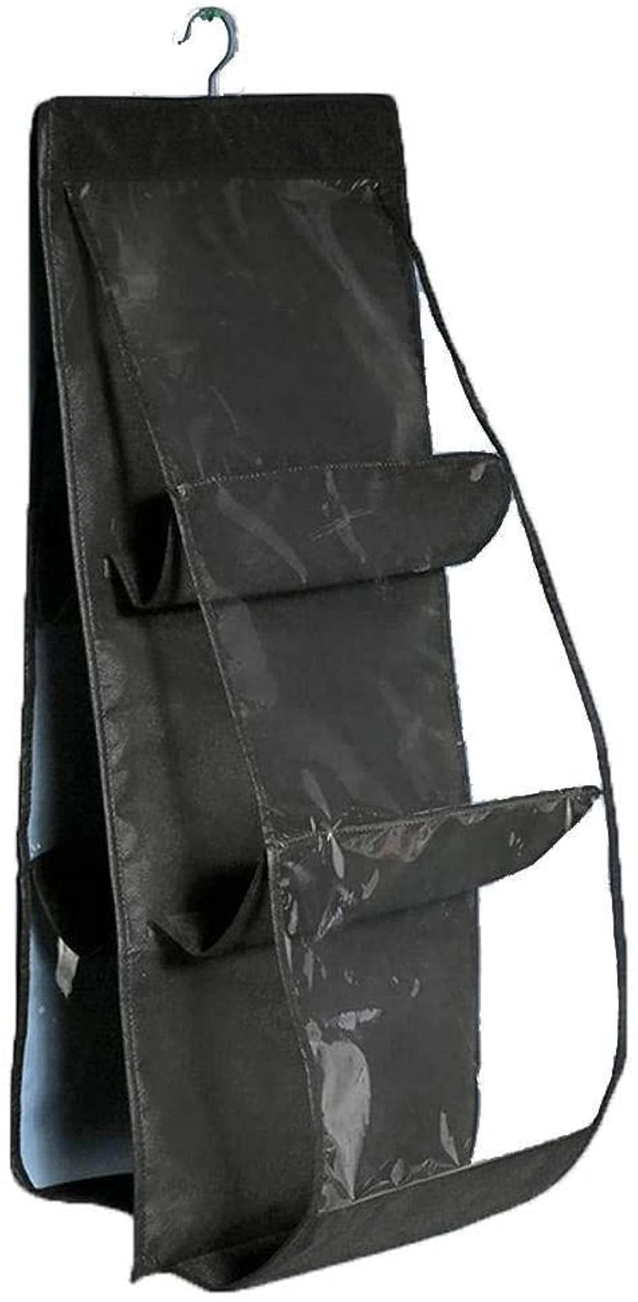 Organizador de Bolsos para Colgar, Montaje en Pared, Armario, Ahorro de Espacio, Almacenamiento, Ganchos para Colgar, duraderos, para el hogar, Dormitorio, Oficina, Negro