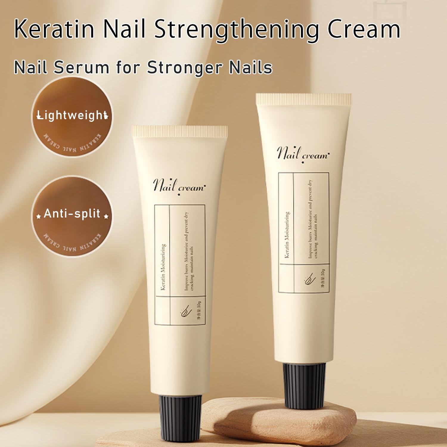 Keratin Nail Cream – 1oz Moisturizing Cream for Hands, Cuticles & Nails, Fast-Absorbing
